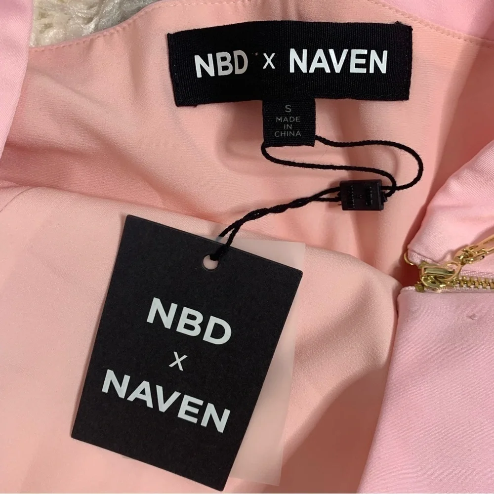 NWT NBD x Naven Mona Asymmetrical Dress in Light Lotus Pink - Picture 11 of 16